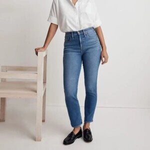 Madewell Curvy Stovepipe Jeans Leaside Wash High Rise Size 30